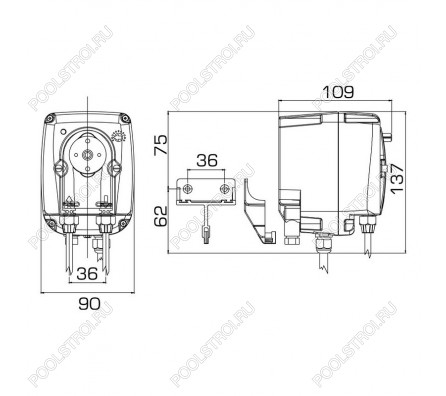 Насос дозир. перистальтический B3-V PER 12-1 90/260V SANT